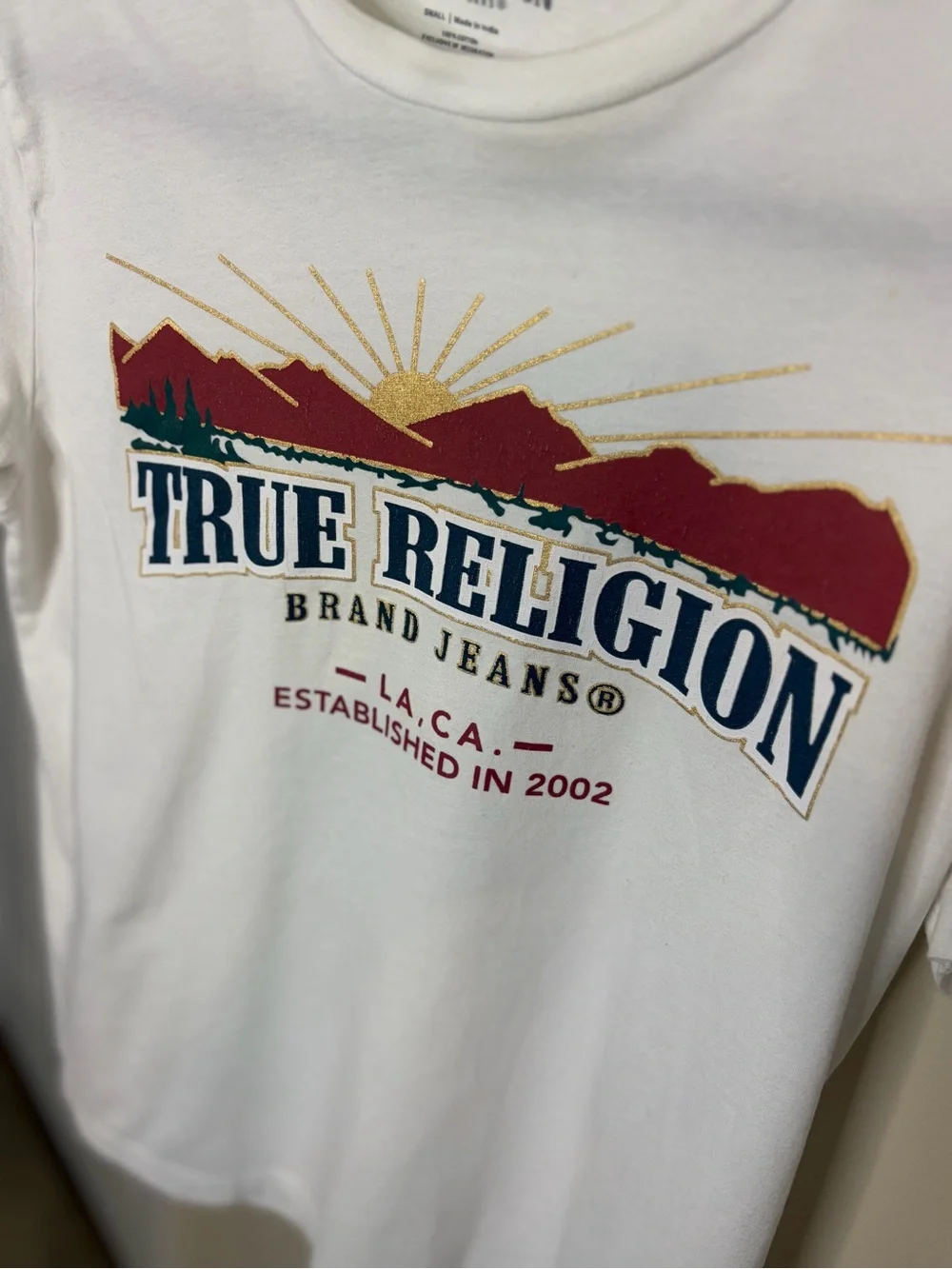 True Religion White Short-Sleeve Tee #1313